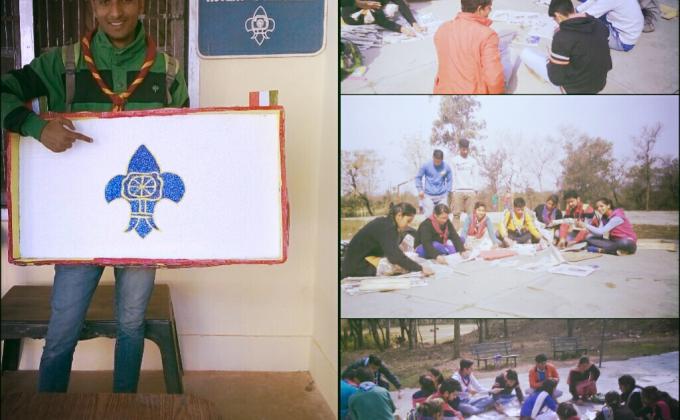 Making handicrafts by use of waste material