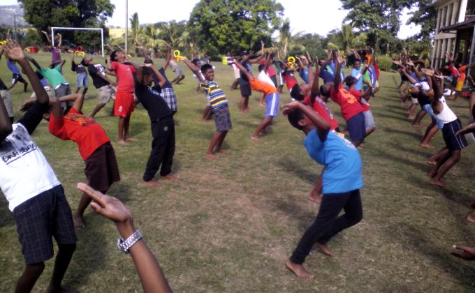 YOGA LESSON  IN SCHOOL
