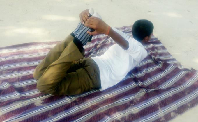 योग प्रशिक्षण शिविर।