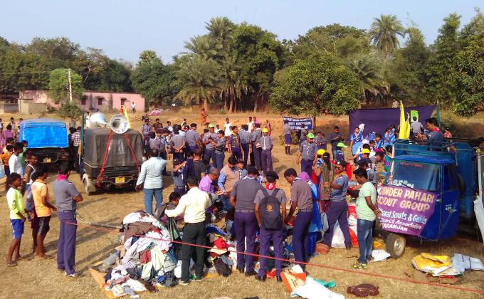 CLOTH DISTRIBUTION FOR POOR VILLAGERS'S 