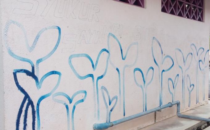 Mural syukur sayangi bumi kita.