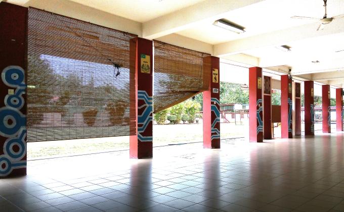 Seni pada tiang bangunan.