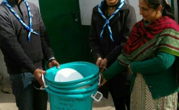 Donated garbeg bin 