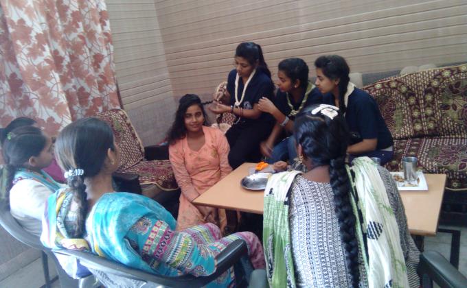 Girls Being Trained in Skill and  how to earn there living 