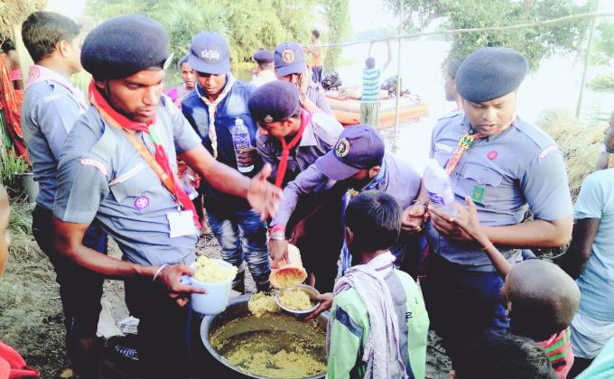 Food distribution camp to Flood affected people's