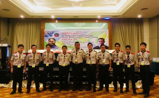 we 10 person rover scout and scout leader representative Penang State Scout to AGM Penang State Youth Council 2018 in last week end 