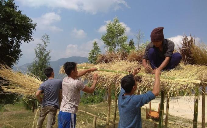 Construction of Gazebo for students