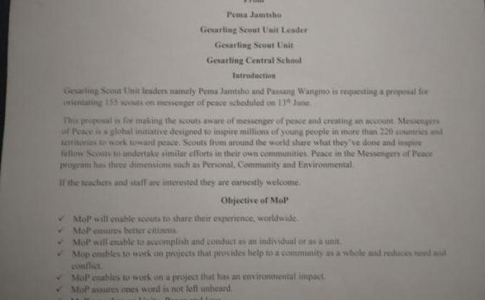 Orientation on Messenger of Peace