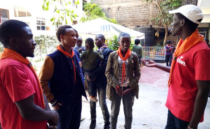 Offering service to the community through Children's Home by Panthera Rover Crew- Kenyatta University.