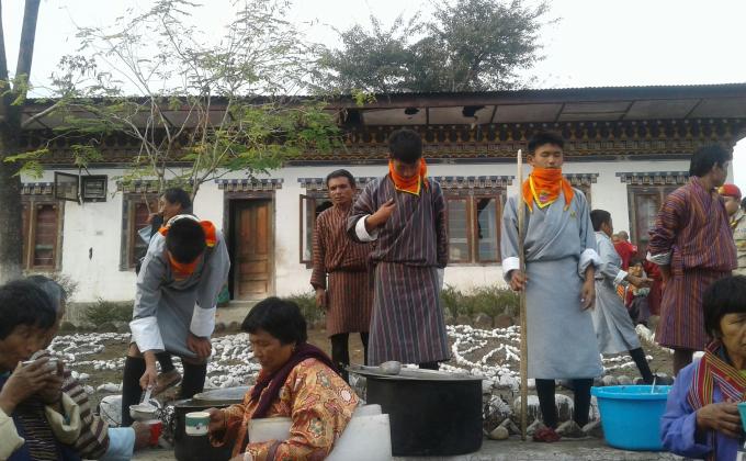 Community service at sipsu dratshang