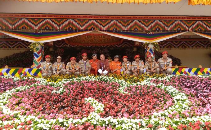 leadership scouts of eastern Bhutan along with scout members of samdrupjongkhar helped facilitate the royal Bhutan flower exhibition for smooth flow of the event for the first three days