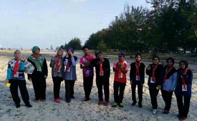 Barisan peserta dari kelana B hulu terengganu di ECROM3