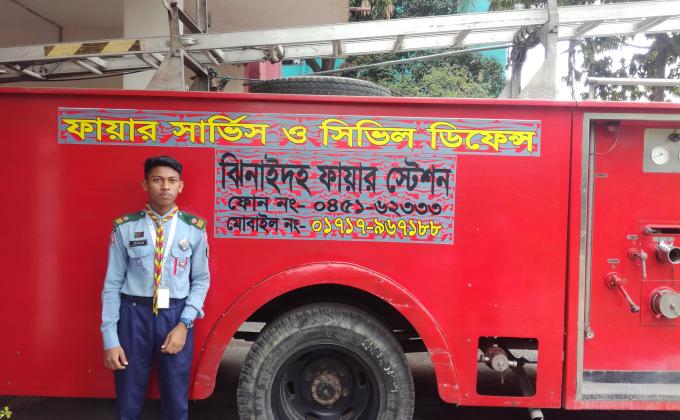 ফায়ার সার্ভিসের প্রশিক্ষন মহড়া