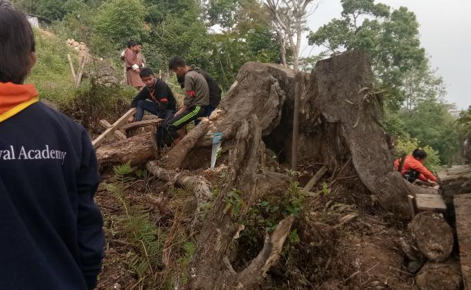 modifying the scout garden of tsirangtoe central school