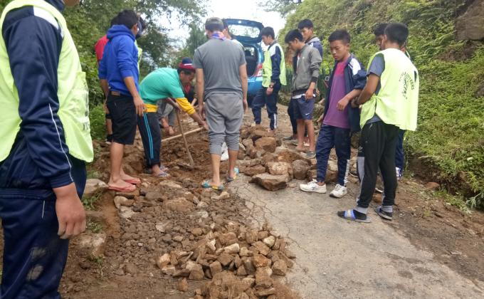 Major road Maintenance for school. 