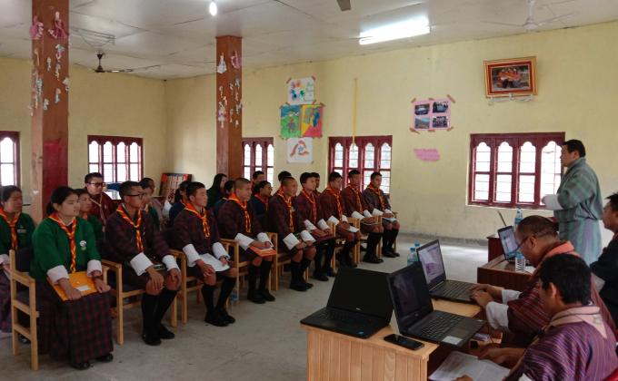 Selection interview of scouts for leadership program 