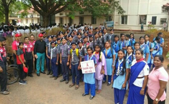  jatha about national tobaco awarness on 31/5/2019 .from broad high school to government hospital ajarkad .