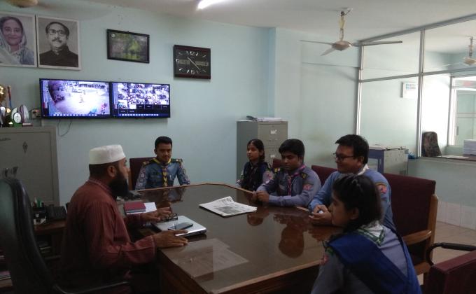 সিলেটে স্কাউট দল পরিদর্শন কর্মসূচী