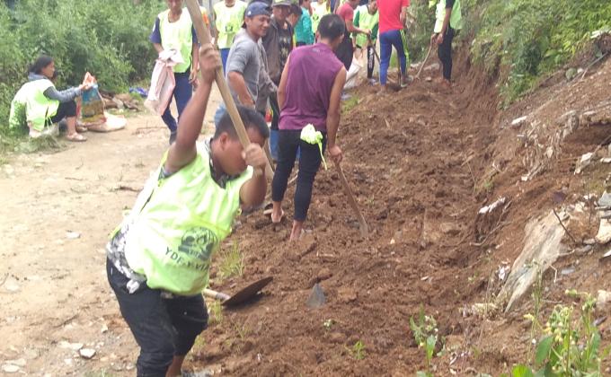 scouts and YVIA Members on action