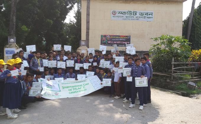 International day of peace 2019 (Rajshahi region), Bangladesh Scouts