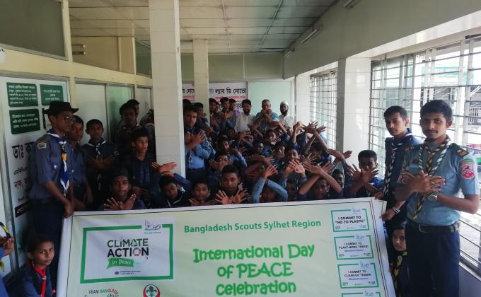 Peace Day Celebration Organised by Bangladesh Scouts Sylhet Region  