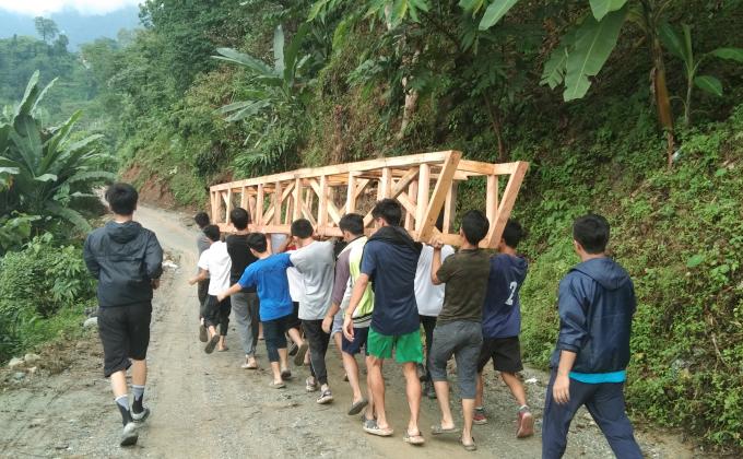 Helping in preparation for 15 days Drubchhen. 