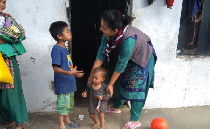 Providing clothes to needy people