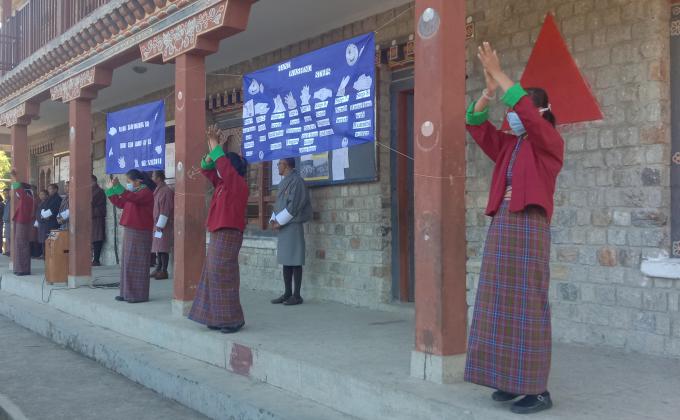Washing hands with soap will lead a happy Life