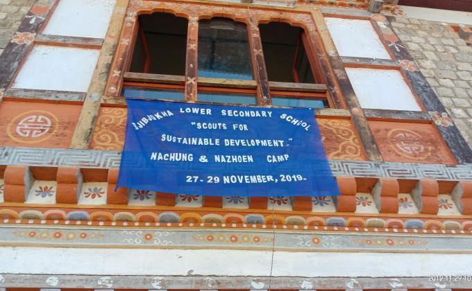 1st biannual Nazhoen & Nachung scout  camp at Bjibjokha Lower secondary school