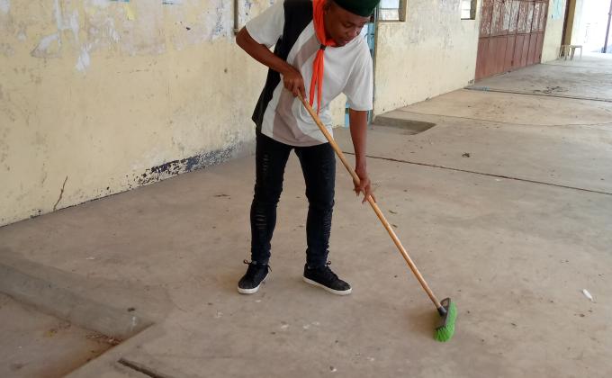 One hour clean up exercise mariakani sub county hospital 