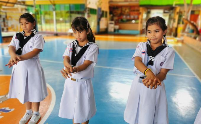 Hand washing demonstration
