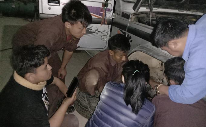 repairing of vehicle