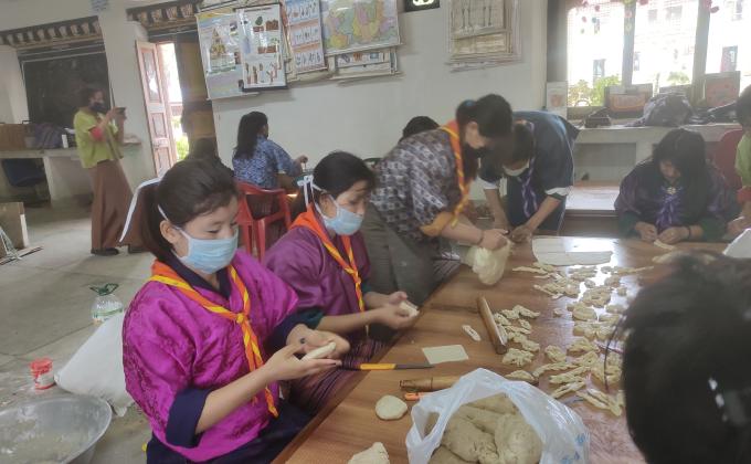 Waste management in locality through making of plastic free Tshok(snackes)