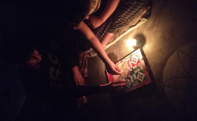 Tonight we played ludo game with our family... we did much entertainment by playing that ludo game.... 
#