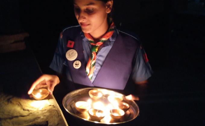 Light Lamps Or Some Diyas At 9 pm On April 5th 