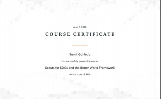 E-learning course on sustainable development goals 