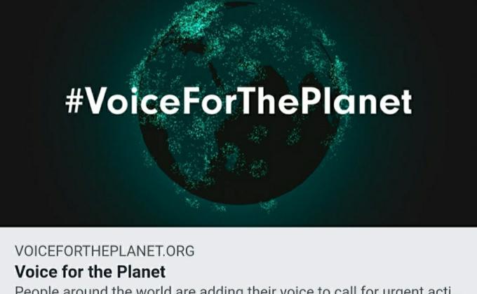 (C) EARTH HOUR > challenge (1) :- # VoiceForThePlanet