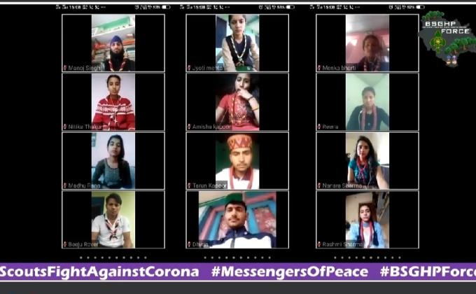 Virtual meeting(3April to13)Scout fight against Corona Digital campaign