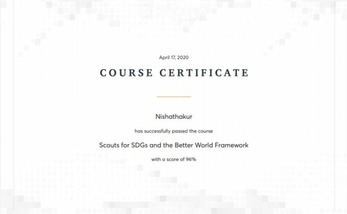 SDG E-learning Course Better World Framework