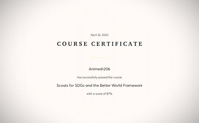 project sankalp E-E-Learning Course on Sustainable Development Goals.