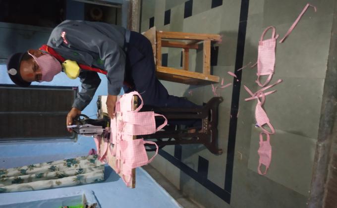 more then 100 mask stitched and Distributed during Covid 19 lockdown in Awan Village Area and Kota city Area