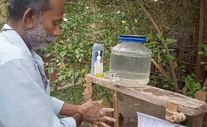 Prevent covid-19 by washing hand