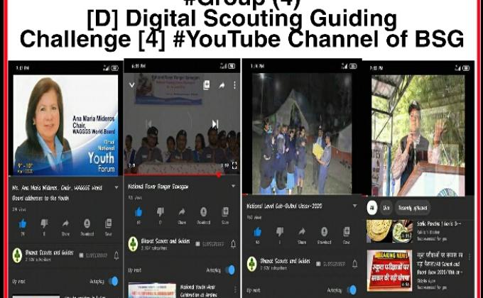 Project - SANKALP To Create A Better Tomorrow
#Group (4)
[D] Digital Scouting Guiding
Challenge [4] #Youtube Channel of BSG