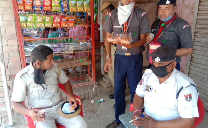 corona mahamari ke douran corona variyars ke liye chaye-naste ki vyavastha.