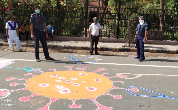 clean-corona rangoli