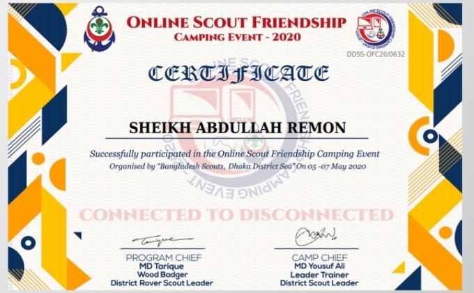 Online scout friendship camping event 2020

