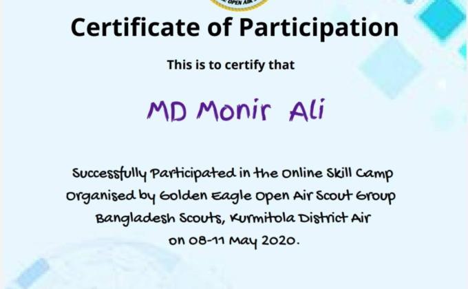 Online Skill Camp Bangladesh Scout Kurmitola Distnct Air 