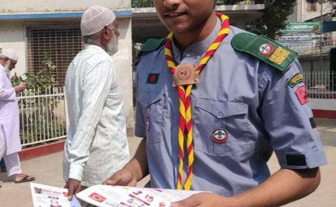 Distribution of anti-dengue leaflets