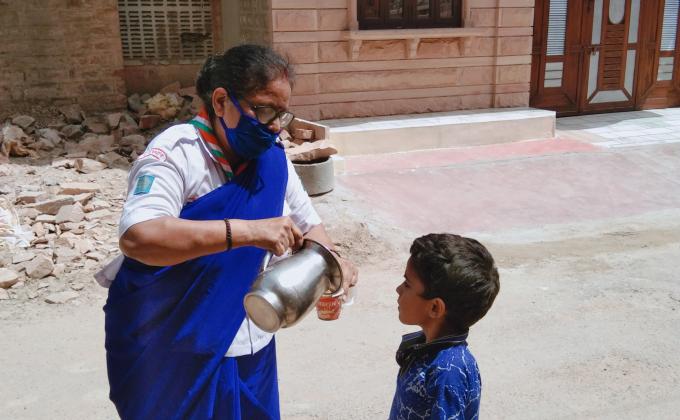 "आयुर्वेदिक काढा पिलाया" BS&G D.H.Q , Jodhpur, Rajasthan , India