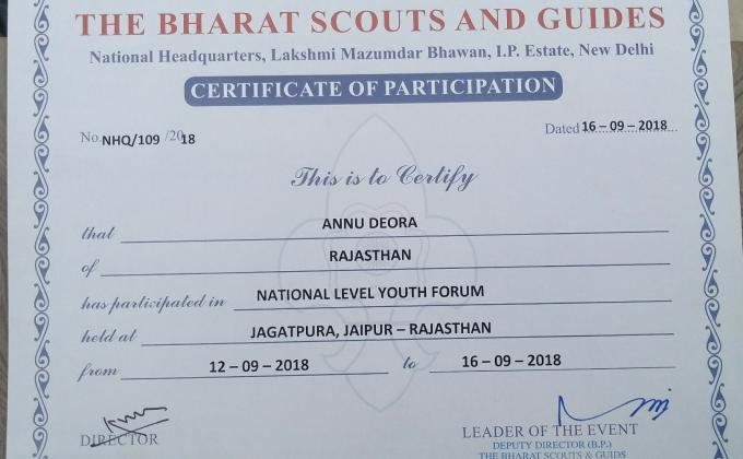 NATIONAL LEVEL YOUTH FORUM[12.sep -16.sep 2018]